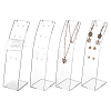 Desktop Acrylic Slant Back Single Necklace Display Stands ODIS-WH0025-234C-1