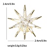 Brass Clear Cubic Zirconia Star Brooch PW-WGA8B06-02-3