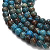 Natural Chrysocolla Beads Strands G-C289-B02-6mm-3