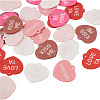 Beadthoven 30Pcs 6 Colors Valentine's Day Opaque Acrylic Pendants SACR-BT0001-03-3