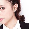 Real Platinum Plated Brass Four Leaf Clover Stud Earrings EJEW-EE0001-231-5