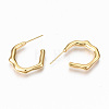 Brass Half Hoop Earrings KK-R117-021-NF-2