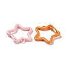 Spray Painted Alloy Key Snap Hook Clasps for Keychains X-FIND-L016-02-2