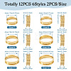 12Pcs 6 Size 201 Stainless Steel Grooved Finger Ring Settings RJEW-TA0001-05G-2