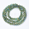 Electroplate Transparent Glass Beads Strands EGLA-A034-T3mm-G08-2