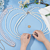 2Pcs 2 Styles Multi Layered ABS Plastic Pearl Beaded Chain Belts AJEW-FG0004-01-3