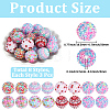 24Pcs 8 Colors Round Resin Rhinestone Beads OACR-PA0002-14-2