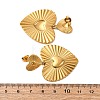 Heart 304 Stainless Steel Dangle Stud Earrings EJEW-Z109-03G-5