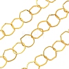 Rack Plating Brass Hexagon Link Chains CHC-N009-03G-1