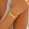 Vintage Rhombus Pattern Brass Link Bracelets KE7878-2
