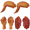 6Pcs 3 Styles Artificial Plastic Model DJEW-SC0001-27-1