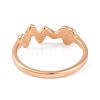 304 Stainless Steel with Rhinestone Heartbeat Finger Ring for Women RJEW-C086-16-RG-3