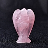Natural Rose Quartz Carved Healing Angel Figurines PW-WG20771-02-1