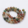 Natural Peacock Green Agate Beads Strands G-S259-16-10mm-2