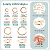 10Pcs 5 Styles Brass Open Jump Rings KK-TA0008-84G-4