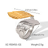304 Stainless Steel Cuff Open Rings WG230D2-02-1