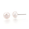Natural Pearl Stud Earrings PEAR-N020-10A-01-4