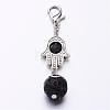 Natural Lava Rock Pendants HJEW-JM00205-01-1