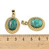 Natural African Turquoise(Jasper) Oval Pendants G-B079-02G-01-3