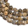 Natural Yellow Dendritic Jasper Beads Strands G-I376-A07-01-6