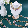 2Yards Iron & Glass Beaded Trim Garland Strand OCOR-ME0001-70-4