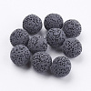 Unwaxed Natural Lava Rock Beads G-I190-14mm-B05-1