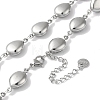 Non-Tarnish 304 Stainless Steel Teardrop Link Necklaces NJEW-I126-05P-2