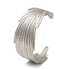 304 Stainless Steel Open Cuff Bangles AJEW-Z009-06E-P-1