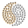 200Pcs 2 Colors PVD Vacuum Plating 304 Stainless Steel Spacer Beads STAS-SC0003-21-1