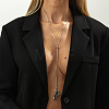 Brass Iron and Acrylic Geometric Lariat Necklaces for Women WGDC8C8-04-2