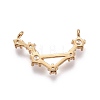 Brass Micro Pave Cubic Zirconia Pendants ZIRC-F099-20G-02-2