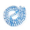 Luminous Handmade Silver Foil Glass Beads Strands FOIL-N029-02B-08-3