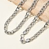 6MM 304 Stainless Steel Figaro Chain Necklaces NJEW-G203-02P-2