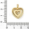 Brass Micro Pave Cubic Zirconia Pendants KK-CBA74BF-12G-02A-3