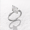 Brass Pave Cubic Zirconia Finger Rings FS-WG1A7FF-01-1