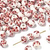 Floral Printed Porcelain Beads PORC-M531-2-1