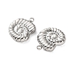 304 Stainless Steel Pendants STAS-A124-18F-P-2