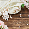 2Pcs 2 Styles Flower Crystal Rhinestone & Plastic Pearl Cuff Earrings EJEW-FH0001-13G-4
