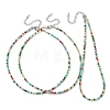 Faceted Rondelle Glass Beaded Necklace for Women NJEW-M208-01E-2