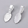 Tibetan Style Alloy Glue-on Flat Pad Bails K0P9R021-1
