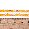 AB Color Plated Transparent Glass Beads Strands GLAA-G127-01-01A-2