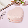 Heart PU Imitation Leather Jewelry Organizer Zipper Boxes AJEW-CL0006-03B-7