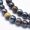 Electroplate Natural Tiger Eye Beads Strands G-K256-03-8mm-3