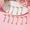 5 Pairs 5 Colors Golden 304 Stainless Steel Heart Dangle Stud Earrings EJEW-JE05538-S-4