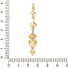 Tassel Brass Micro Pave Clear Cubic Zirconia Big Pendants KK-L271-01G-08-3
