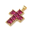 Brass Pave Cubic Zirconia Pendants CU-CBA03AF-17G-03-2