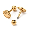 Ion Plating(IP) 304 Stainless Steel Stud Earrings EJEW-Z034-11G-2