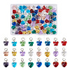 96Pcs 24 Style Faceted Transparent Glass Charms GLAA-SW0001-04-10