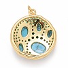 Synthetic Turquoise Pendants KK-M229-06G-2