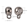 Tibetan Style Alloy Tube Bails TIBEP-LFH251Y-B-FF-4